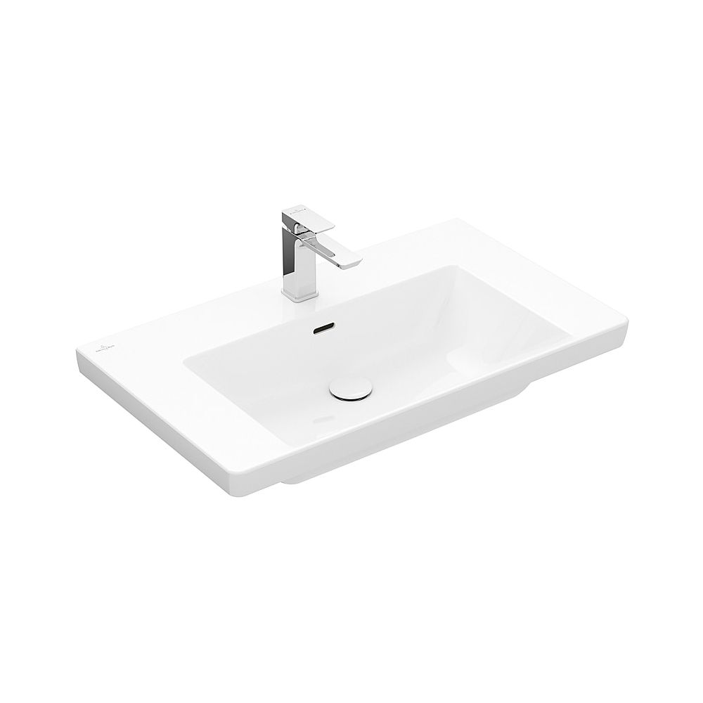 Villeroy & Boch Meuble-lavabo Subway 3.0 800x470mm rectangulaire sans trop-plein Blanc Alpin