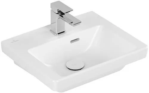Villeroy & Boch Petit lavabo Subway 3.0 FK 450x370mm rectangulaire 1 trou de robinetterie avec trop-plein Stone White CeramicPlus