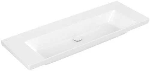 Meuble-lavabo Villeroy & Boch Subway 3.0 1300x470mm rectangulaire sans trop-plein Blanc Alpin