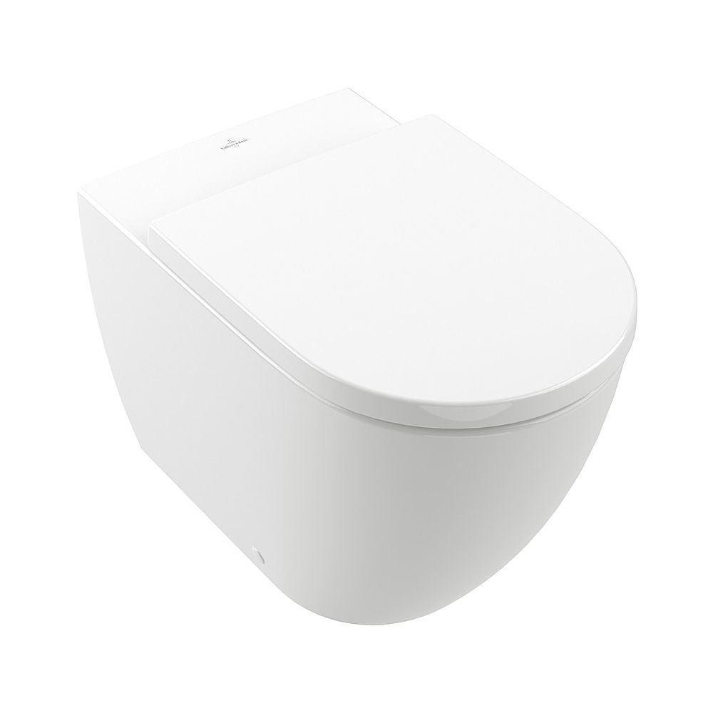 Villeroy & Boch WC à chasse profonde Subway 3.0 370x600x400mm ovale sur pied, sortie horizontale avec TwistFlush, StoneWhite CeramicPlus
