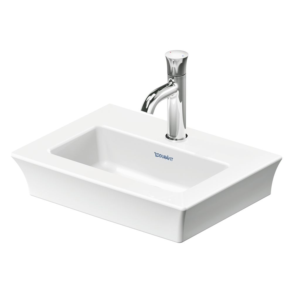 Duravit White Tulip lavabo 330x450x135 mm, blanc brillant, rectangulaire, 1 emplacement de lavage/trou de robinetterie central, sans débordement