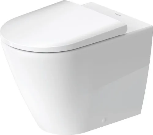 Cuvette WC Duravit D-Neo sur pied 580x370x400 mm, blanc brillant, fixation murale, 4,5 L, chasse d'eau profonde, sans rebord, évacuation horizontale