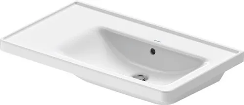 Duravit Lavabo D-Neo 480x800x160mm, blanc brillant, rectangulaire, 1 emplacement de lavage à droite, avec trop-plein, sans trou de robinetterie
