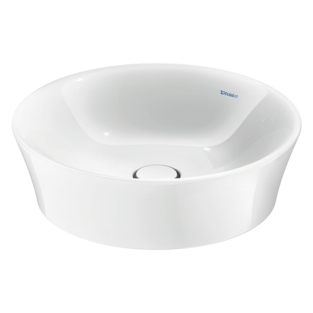 Duravit White Tulip Lavabo 500x500x160mm, Blanc Brillant, Rond, 1 poste de lavage central, sans trop-plein