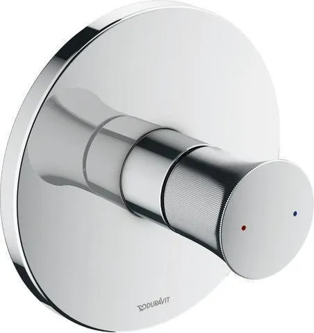 Mitigeur de douche monocommande Duravit White Tulip encastré, 1 utilisateur, chromé, 24,5 l/min, rosace ronde Ø 170 mm