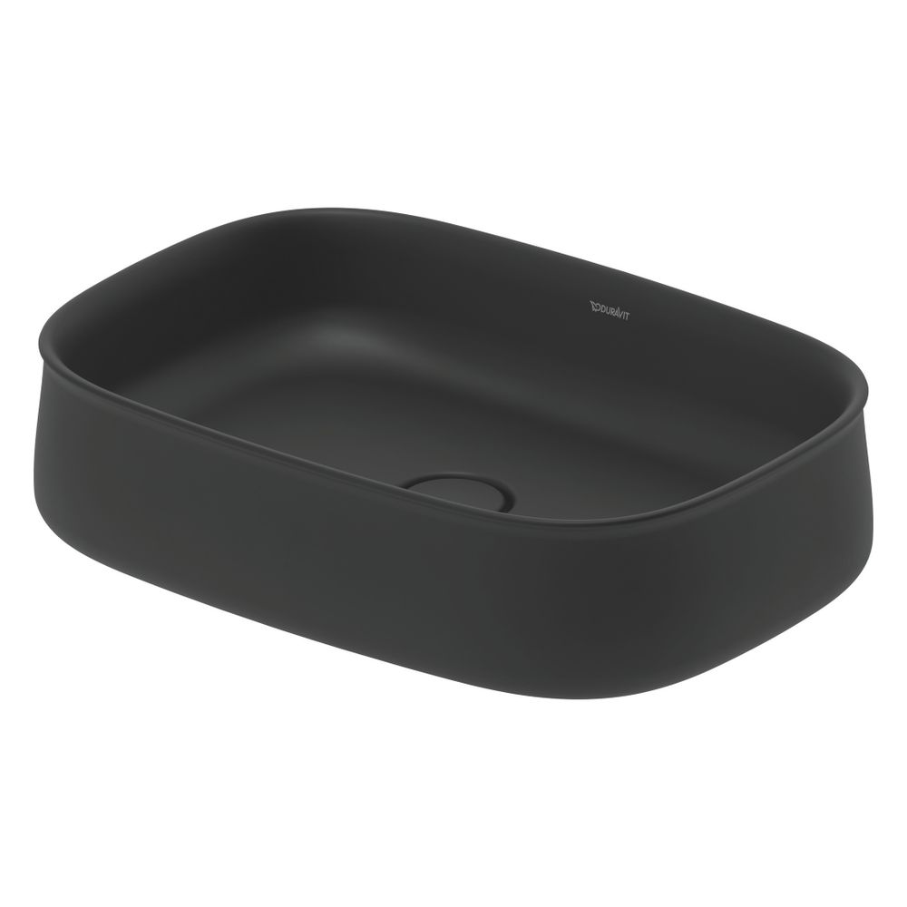 Duravit Zencha vasque sur colonne 550mm, anthracite mat, DuraCeram, rectangulaire, sans trop-plein ni HLB