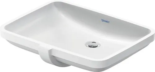 Duravit No.1 vasque encastrée 400x550x160mm, blanc brillant, sans trou de robinetterie, avec trop-plein, encastrable par en dessous