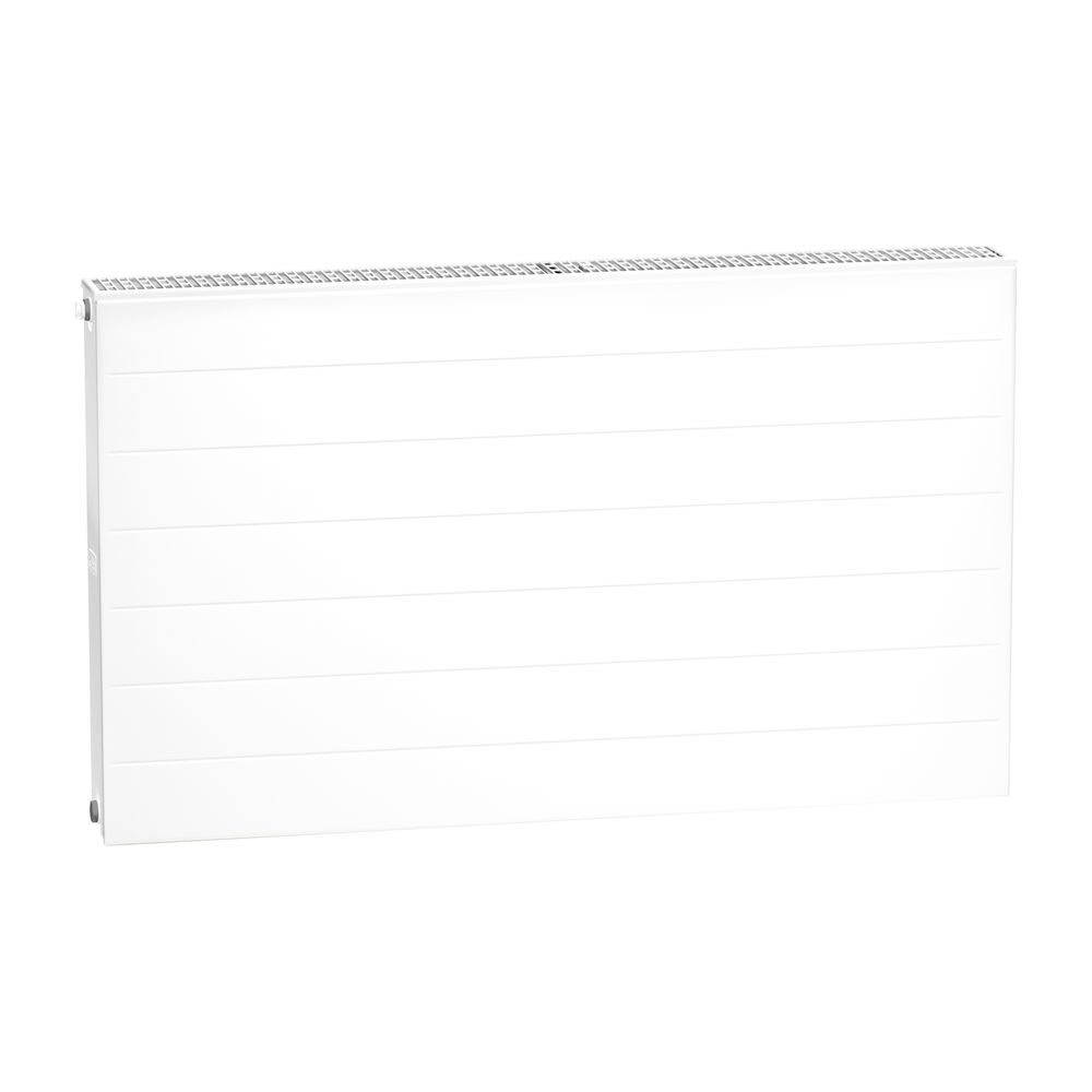 Radiateur à pompe à chaleur Kermi Line-K x-flair therm-x2, profil fin, type 22, 905x102x1005 mm, 878 W à 45/35/20 °C, noir, blanc