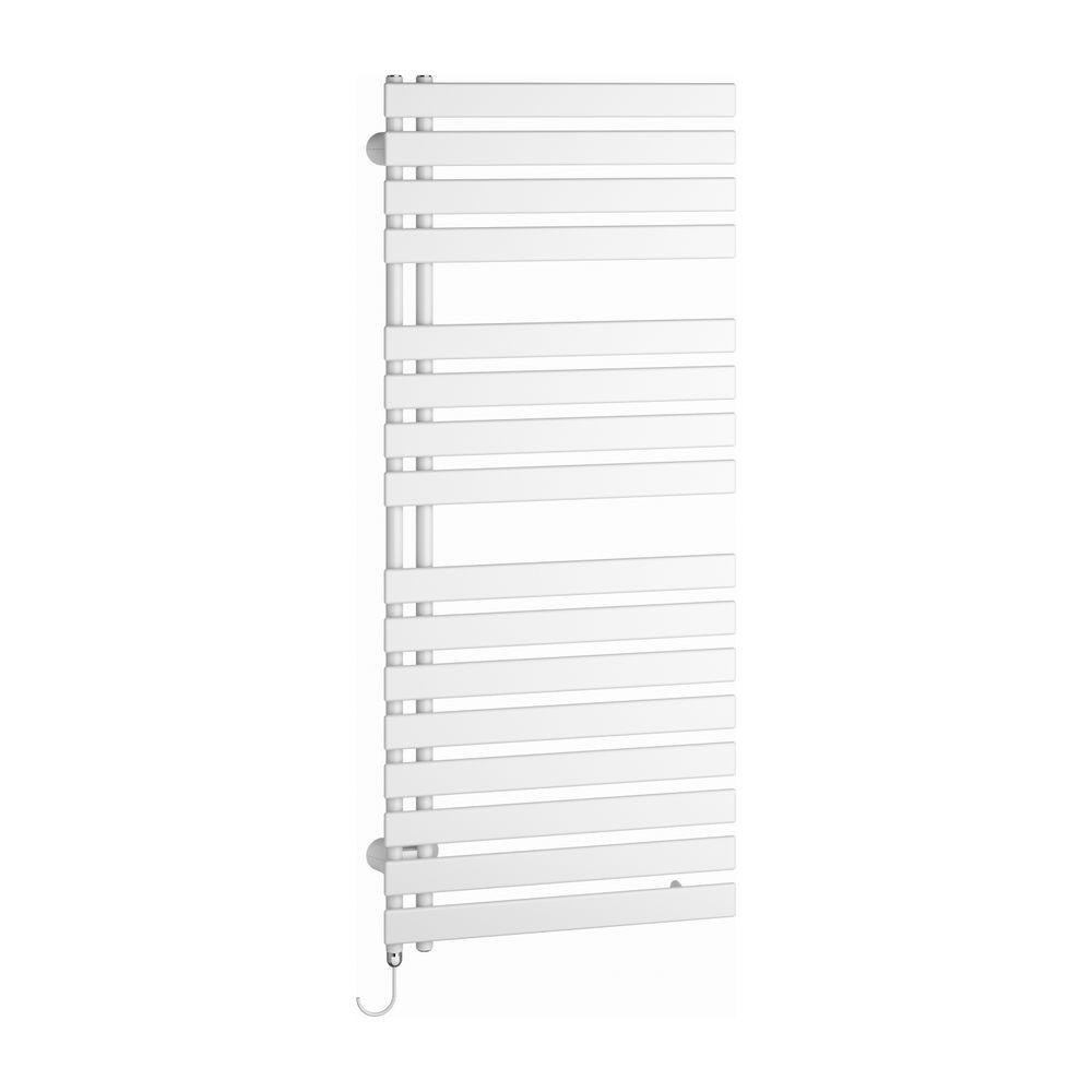 Kermi Credo Half flat-E radiateur électrique design 1436x37x600 mm, FWS, raccordement à gauche, 800W, blanc satiné