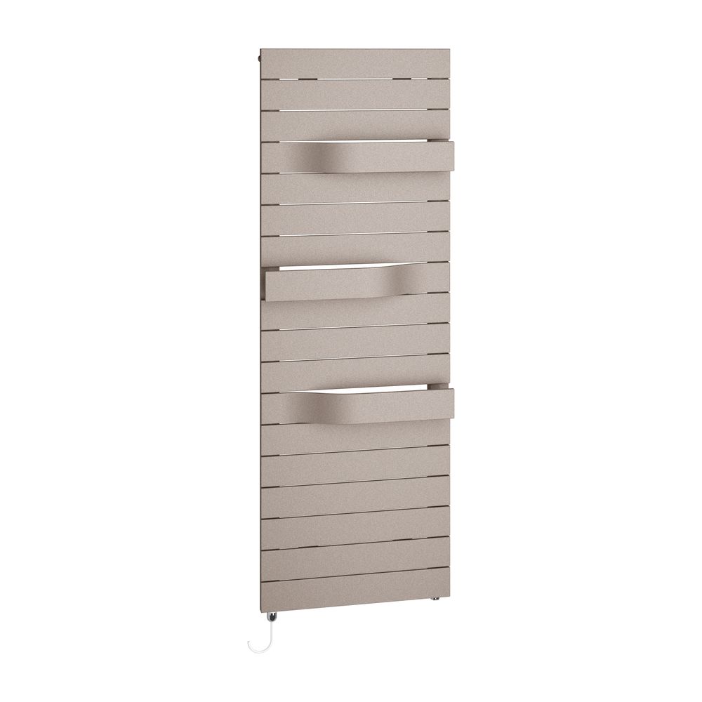 Radiateur électrique design Kermi Tabeo-E 1757x101x600 mm, FWS, raccordement à gauche, 1200 W, Graphite Métallisé