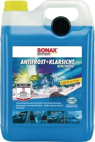 Sonax Nettoyant pour pare-brise AntiGel+ClairVue Concentré 5 L