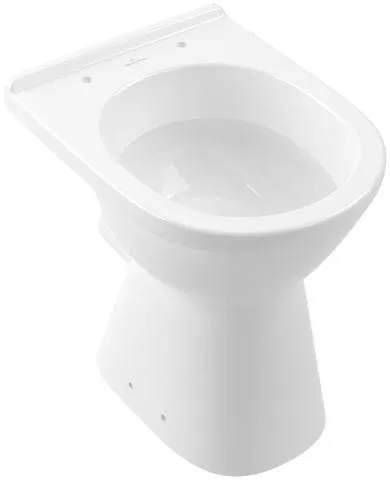 Villeroy & Boch WC à chasse d'eau plate ViCare 360x490x460mm Oval sur pied Sortie horizontale Chasse directe, Blanc Alpin