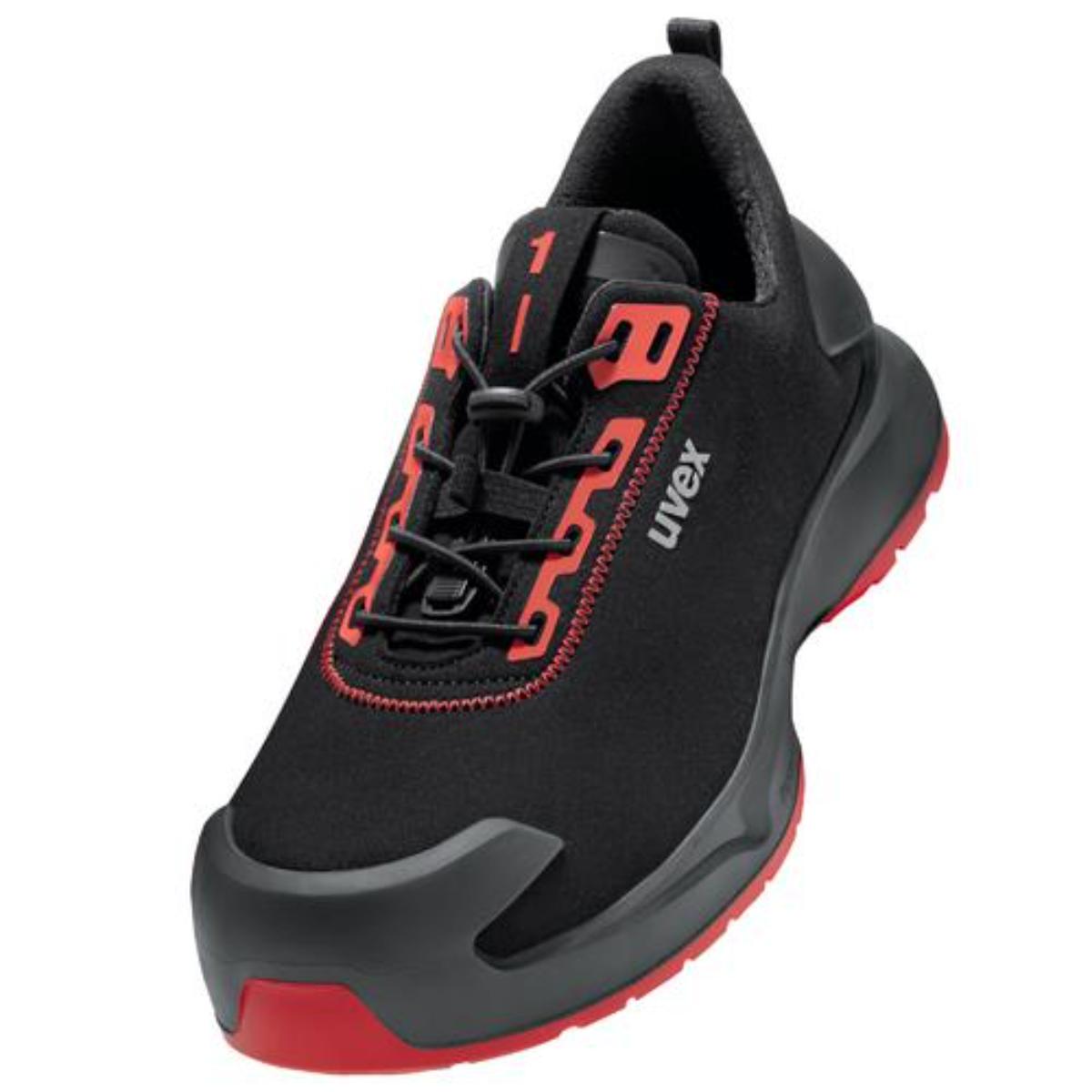 uvex 1 x-craft Chaussure de sécurité basse S3L, noir/rouge