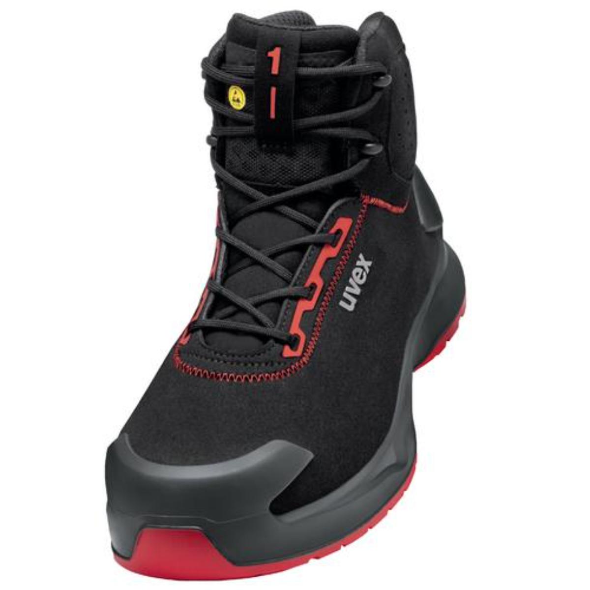Chaussure de sécurité uvex 1 x-craft S3L, noir/rouge