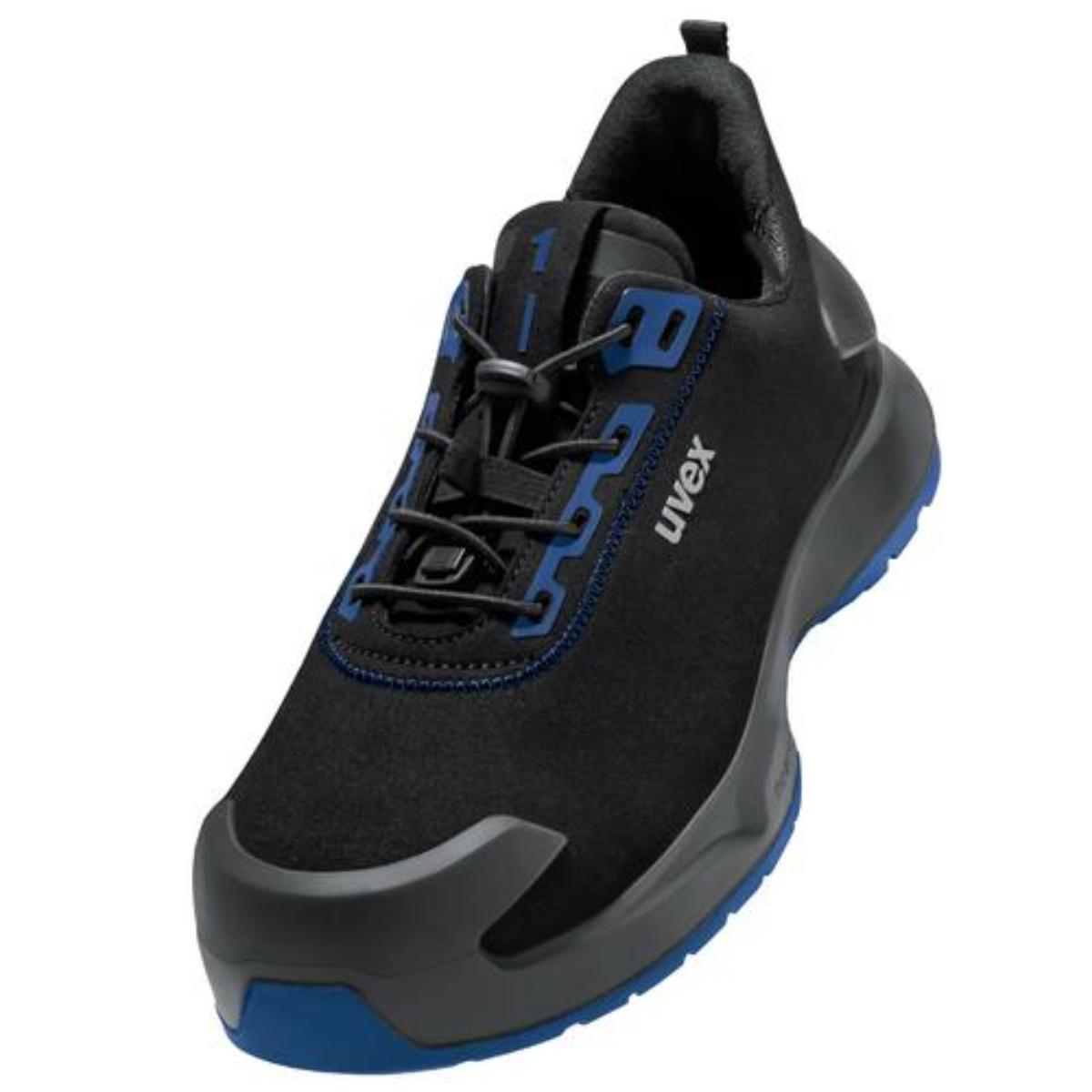uvex 1 x-craft Chaussure de sécurité basse S2, noir/bleu