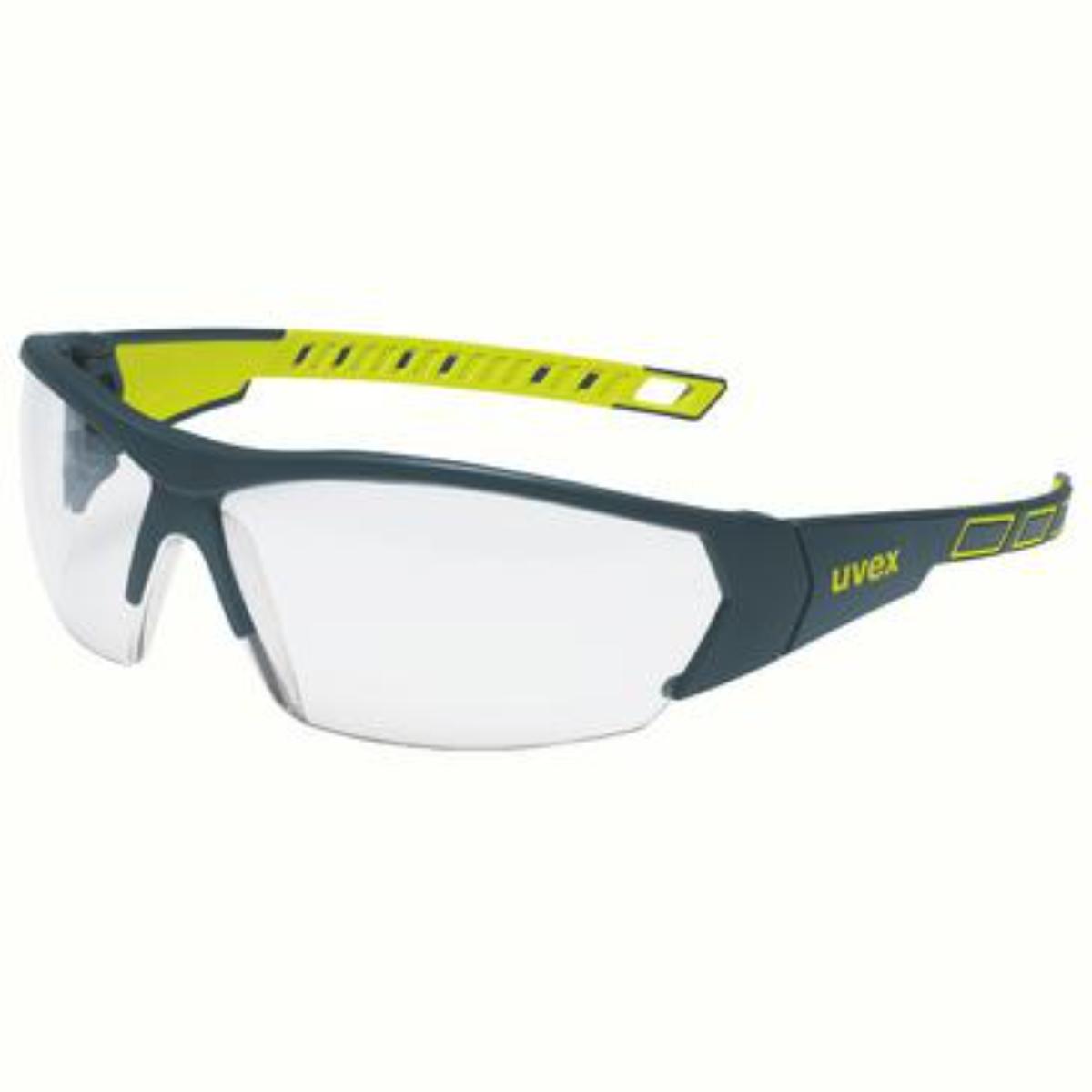 Verre de rechange uvex i-works intérieur anti-buée, extérieur extrêmement résistant aux rayures et aux produits chimiques anthracite/lime