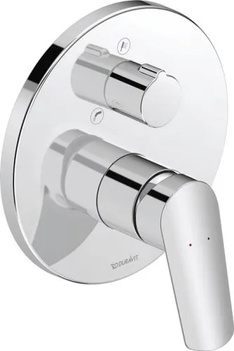 Mitigeur de baignoire monocommande Duravit No.1 encastré avec système céramique et inverseur chromé