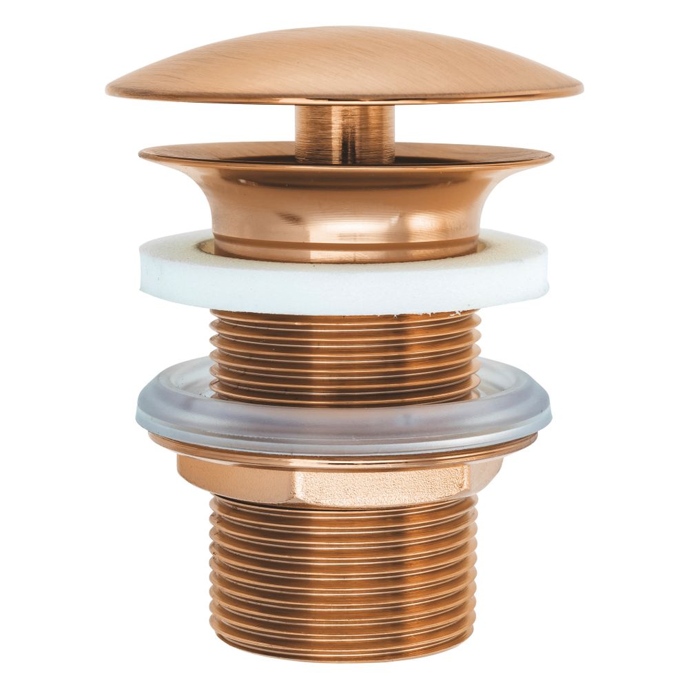 Duravit Robinet à tige universel, bronze brossé, lavabo sans dépassement hauteur 75 mm, couvercle de robinet en laiton, Ø 72 mm