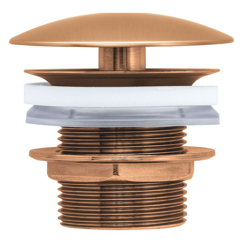 Duravit Robinet à tige universel, bronze brossé, lavabo sans dépassement hauteur 50 mm, couvercle de robinet en laiton, Ø 72 mm