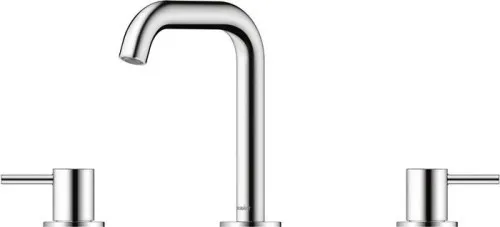 Robinetterie 3 trous Duravit Circle pour lavabo avec système de mélange céramique, chromé HG, portée 140mm, débit 5l/min à 3bar