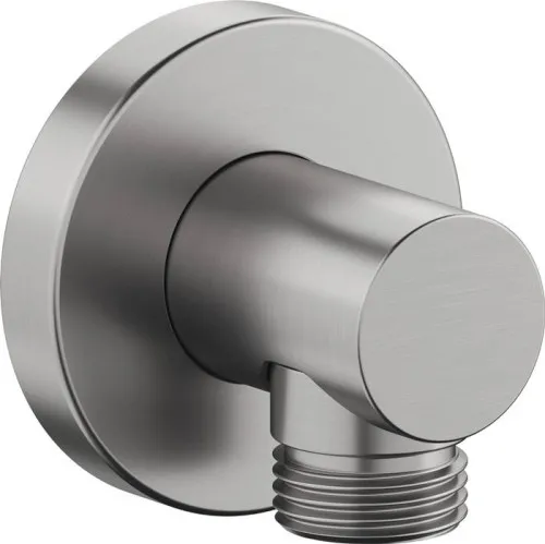 Duravit DU Coude de raccordement mural 55x80 rond acier inoxydable brossé