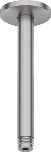 Duravit Bras de douche, longueur 200 mm, montage encastré, rosace ronde, acier inoxydable brossé
