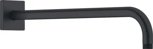 Bras de douche Duravit longueur 410 mm, montage mural, rosace carrée, noir mat
