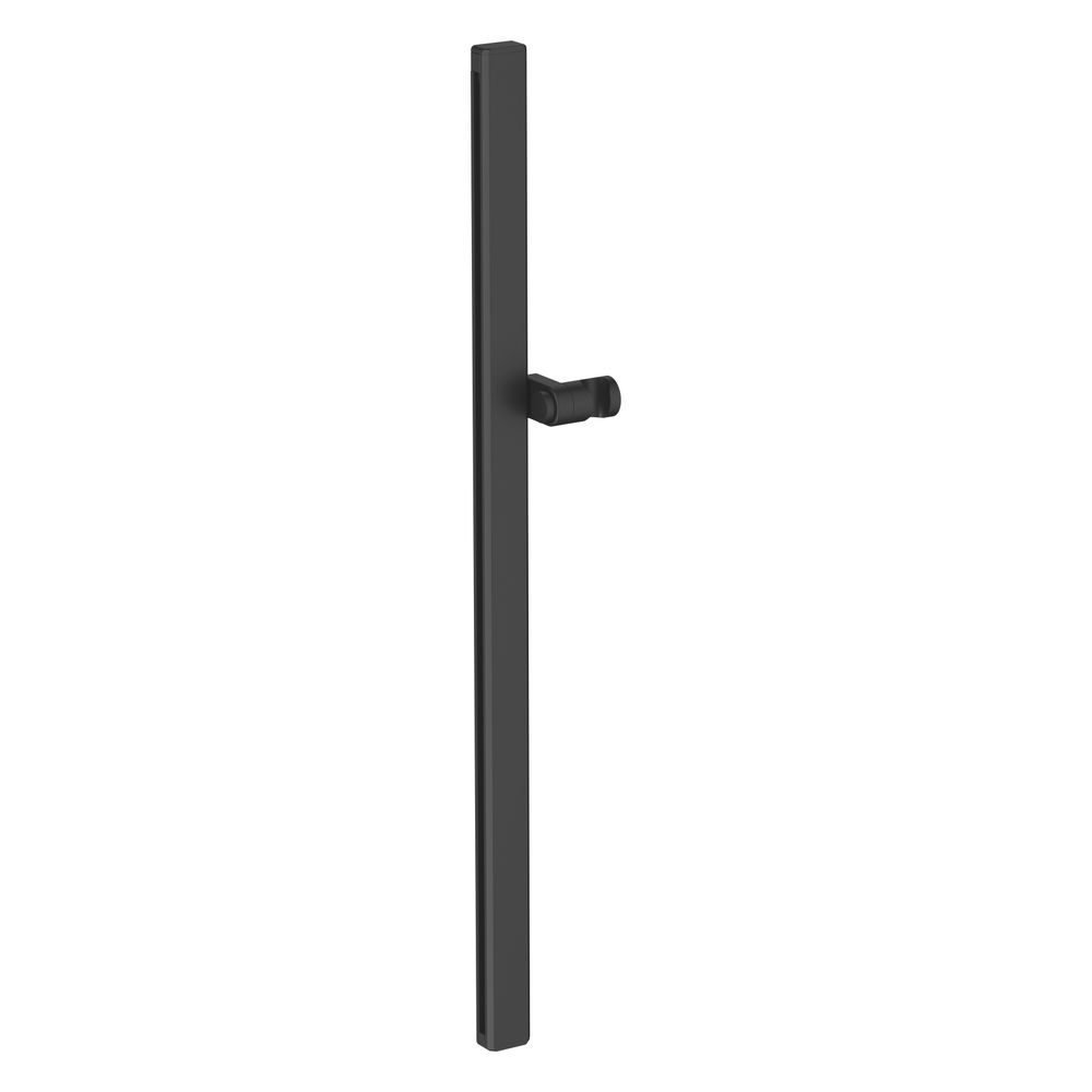 Barre de douche Duravit 810 mm, support de pommeau réglable en hauteur, noir mat