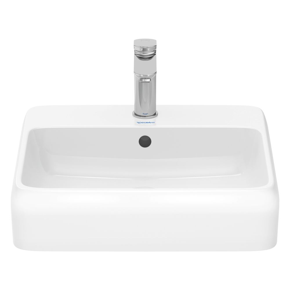 Duravit Qatego vasque à poser 500 mm, blanc brillant, avec HLB, avec trop-plein, paroi arrière émaillée