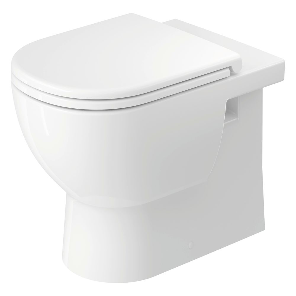 WC suspendu Duravit D-Code, 570x370x400 mm, blanc brillant, montage au sol, chasse d'eau 4,5 L, sans rebord, évacuation horizontale arrière