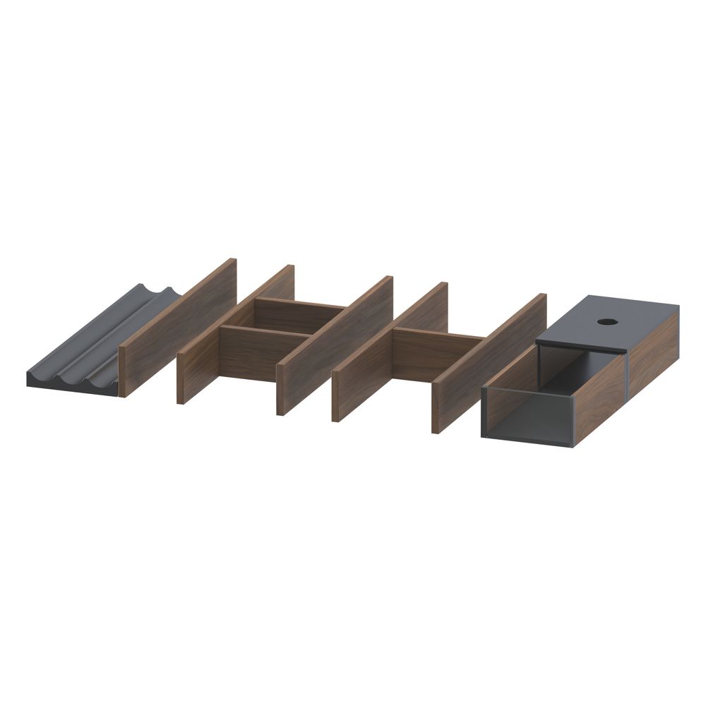 Duravit Système d'équipement universel Set 442x321x55 mm AM Noyer, bois massif, pour meuble sous vasque