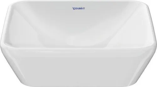 Duravit D-Neo vasque à poser 400 mm, blanc brillant, carrée, sans trop-plein