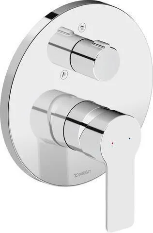 Duravit DU D-Code 2.0 Mitigeur monocommande encastré système céramique, inverseur, chromé HG