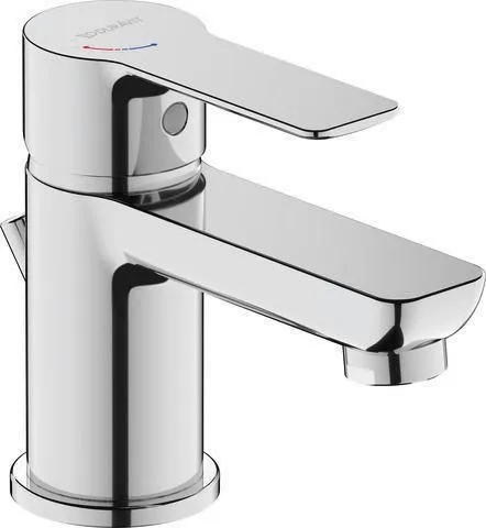 Mitigeur monocommande Duravit D-Code pour lavabo S, avec FreshStart, MinusFlow, chromé