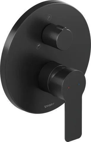 Duravit DU D-Code 2.0 Mitigeur de baignoire encastré UP Système céramique, Noir Mat