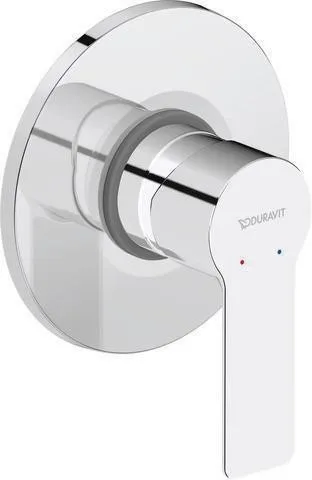 Duravit DU D-Code 2.0 Mitigeur de douche encastré monocommande Set système de mélange céramique, chromé HG