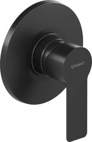 Mitigeur monocommande Duravit DU D-Code 2.0 pour douchette, kit encastré, système de mélange céramique, noir mat