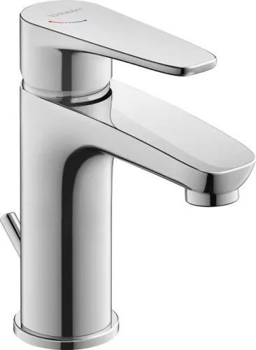 Duravit Mitigeur de lavabo à levier unique B.1 S FreshStart et MinusFlow, chrome, débit 4 l/min, avec garniture, portée 101 mm, hauteur 155 mm