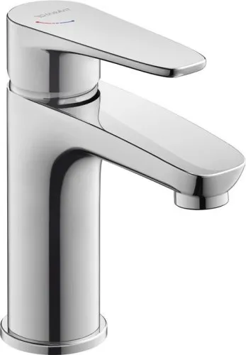 Robinetterie de lavabo monocommande Duravit B.1 S FreshStart et MinusFlow, chromé, 4 l/min, portée 101 mm, hauteur 155 mm
