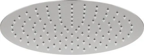 Pommeau de douche Duravit en acier inoxydable brossé, Ø 300 mm, 25,5 l/min, Rain, montage plafond/mur