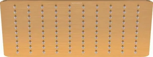Douchette de plafond/wall Duravit tête de pluie en bronze brossé, acier inoxydable, format carré 300x300 mm, débit 26 l/min