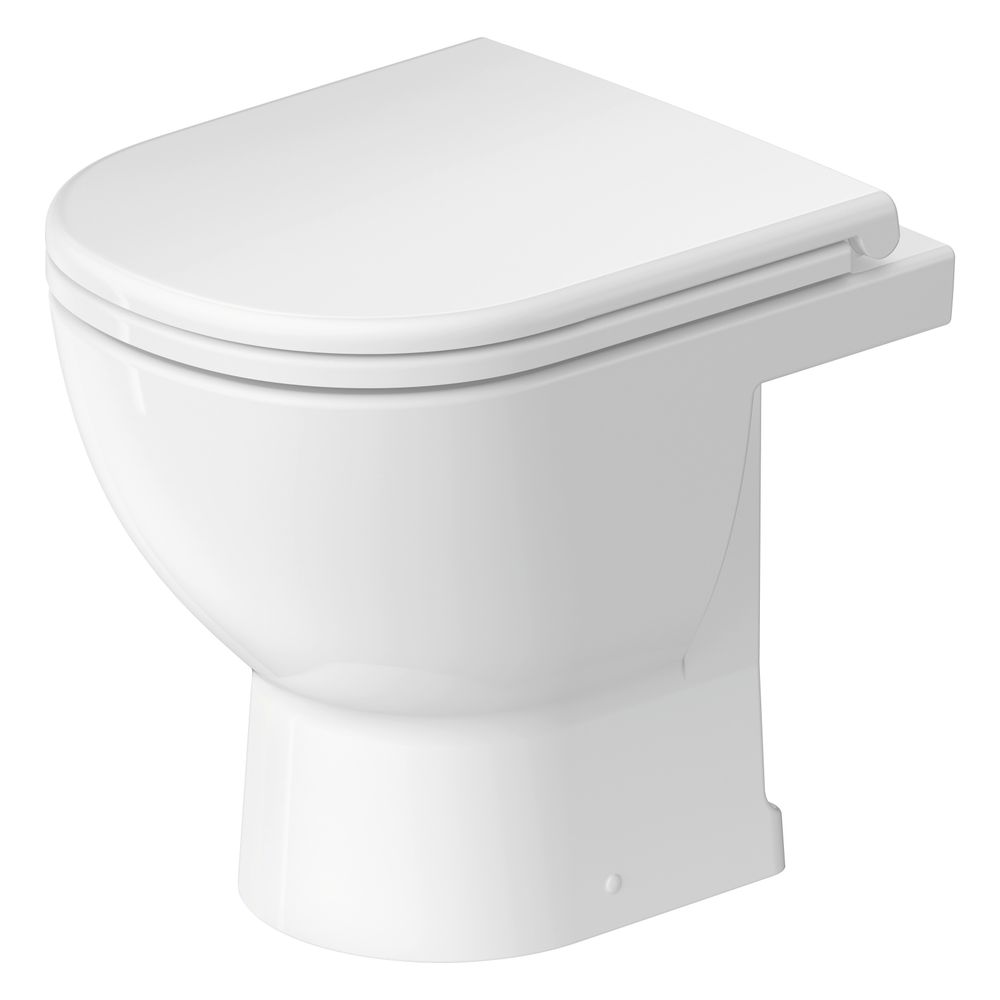 WC debout Duravit D-Code 480x370x400 mm blanc brillant 45 L chasse d'eau profonde sans rebord position arrière