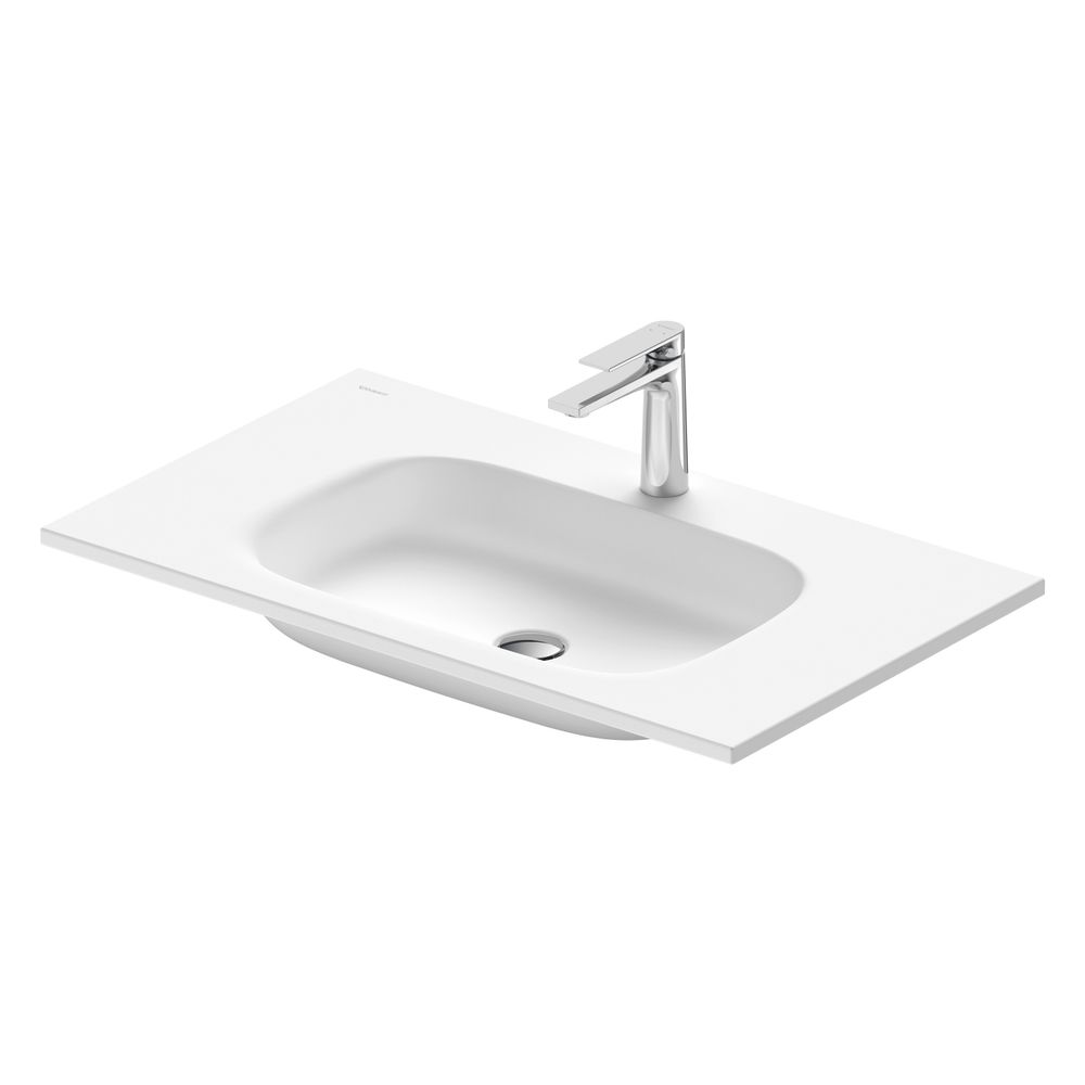 Duravit Sivida lavabo 485x820x110 mm blanc satiné rectangulaire 1 cuvette/1 trou de robinetterie sans trop-plein