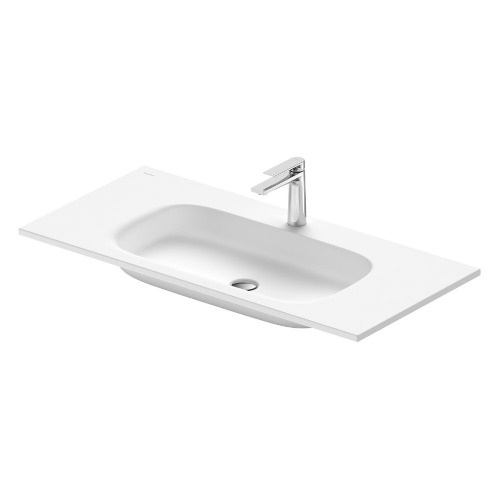 Duravit Sivida lavabo 485x1020x110mm blanc satiné rectangulaire 1 poste/trou de robinetterie sans trop-plein