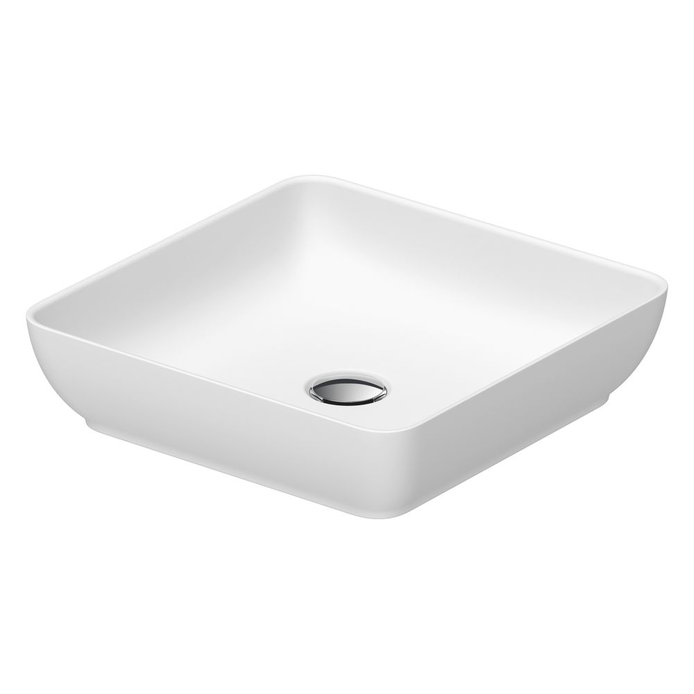 Duravit Sivida vasque à poser 400 mm, blanc satiné, DuroCast Plus, carrée, sans trop-plein