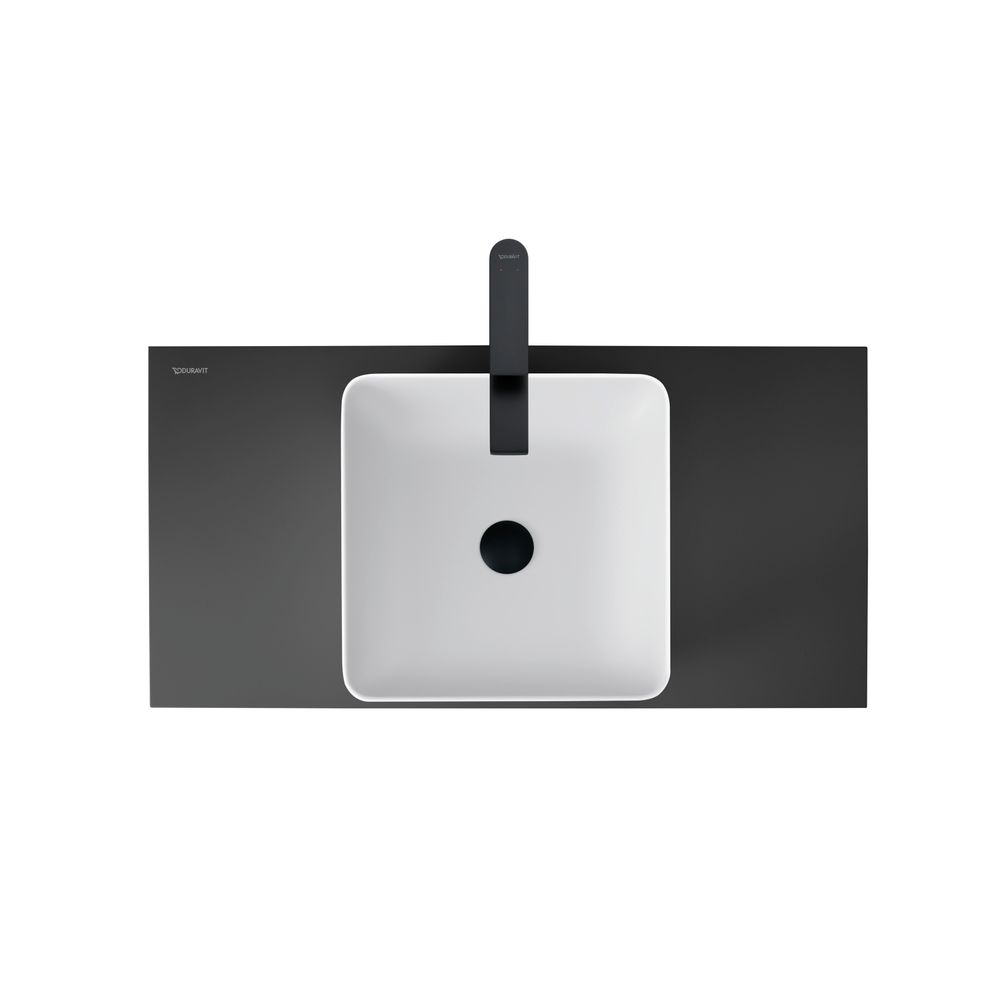 Duravit Sivida vasque à poser 400 mm, blanc satiné/mat gris foncé, DuroCast Plus, angulaire, sans trop-plein