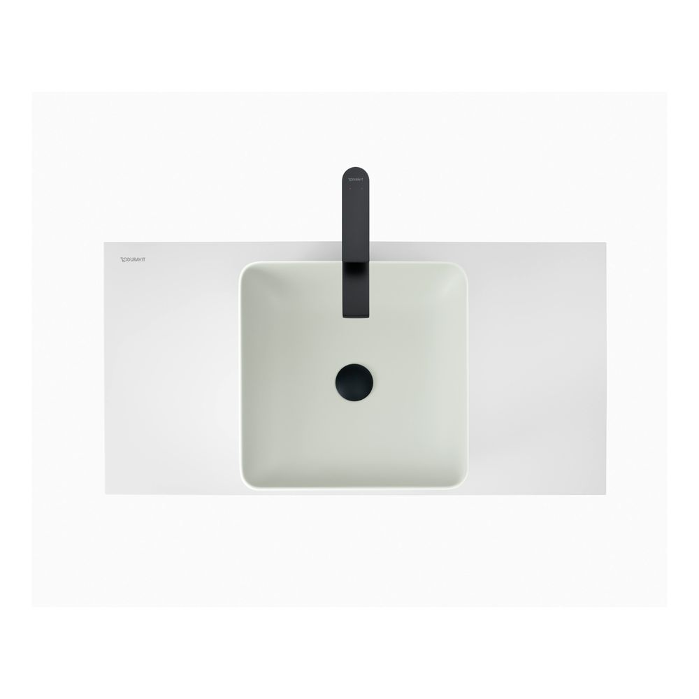 Duravit Sivida vasque à poser 400mm, vert pâle mat/satiné blanc, DuroCast Plus, carrée, sans trop-plein