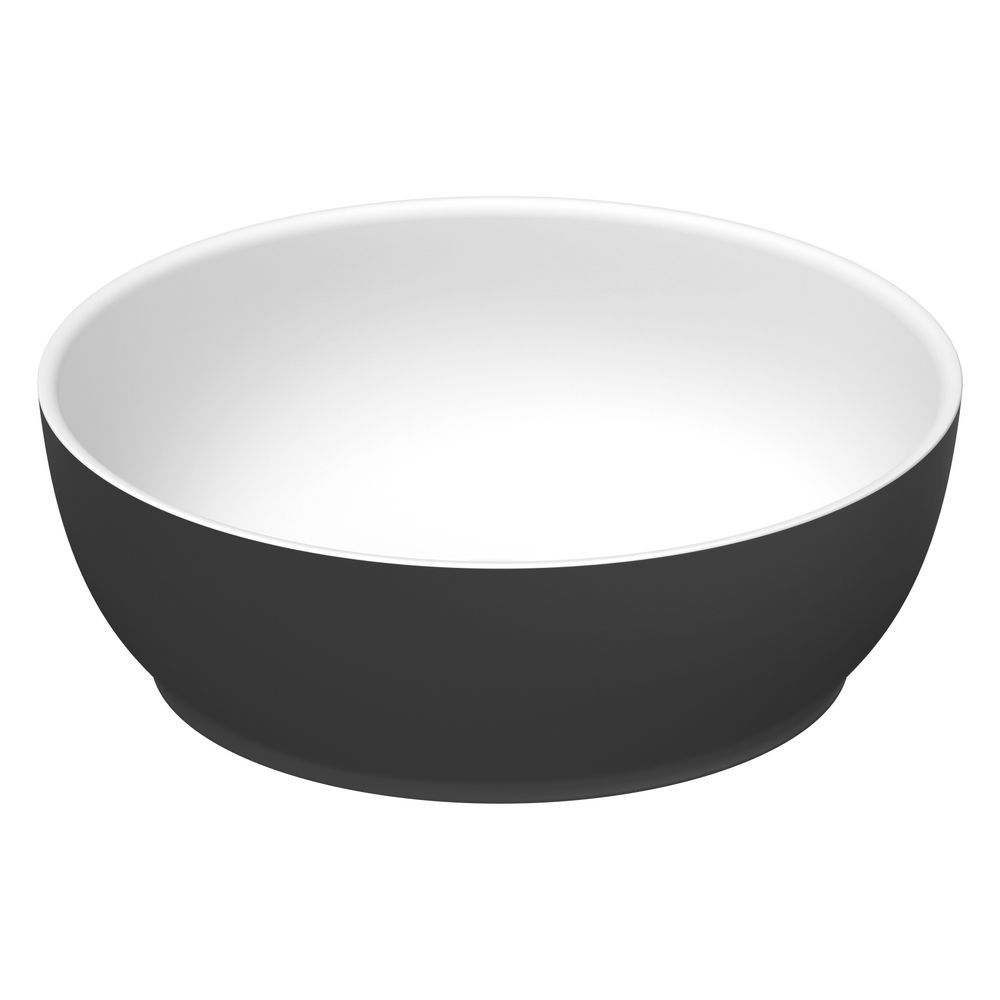 Duravit Sivida vasque d'angle 300 mm, blanc satiné/gris foncé mat, DuroCast Plus, ronde, sans trop-plein et sans trou de robinetterie