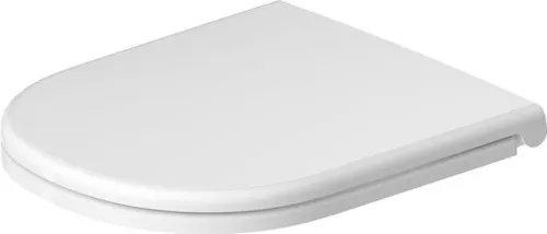 Siège de WC Duravit D-Code blanc satiné, 374x41x433 mm, sans système de fermeture automatique