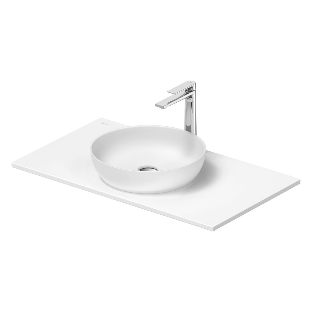 Duravit Sivida vasque sur colonne 500x880x123mm Ronde 1 vasque 1 poste de lavage Blanc Soie Mat